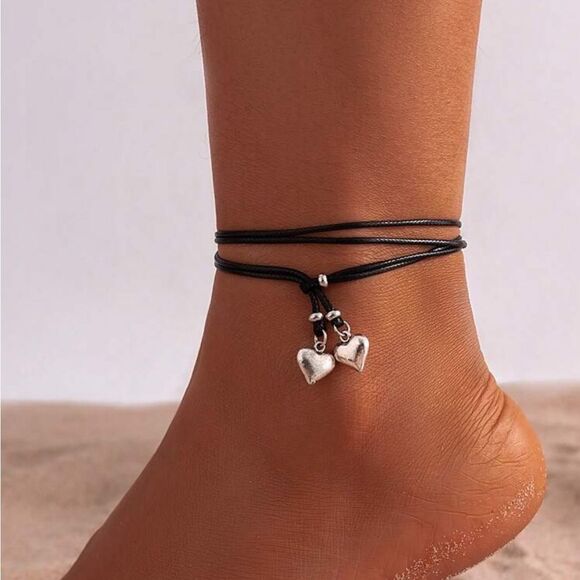 Jewelry - Black boho anklet S609